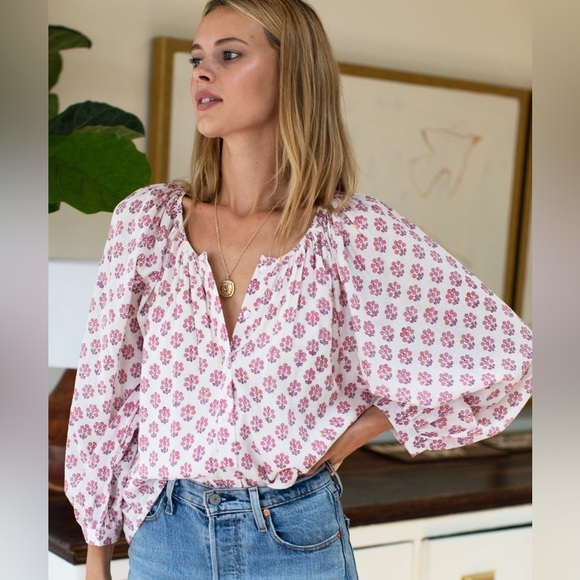 Emerson Fry Tops - Emerson Fry India Collection Frances Blouse Bella Organic XS